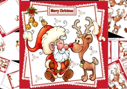 8x8 Santa loves Rudolf mini kit