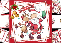 8x8 Santa and Rudolf selfie time mini kit