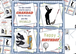 8x8 The world to me Grandad golf mini kit