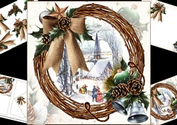 8x8 Rustic Christmas Church scene mini kit