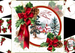 8x8 Christmas village scene mini kit