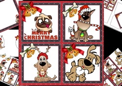 8x8 Christmas with the dogs mini kit