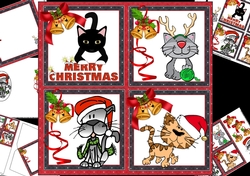 8x8 Christmas with the cats mini kit