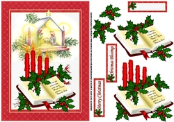Christmas candles with nativity