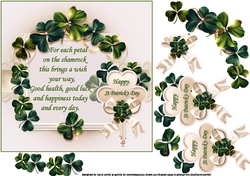 7x7 Celebrating shamrocks with verse