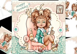 8x8 crazy cat lady birthday mini kit