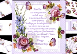8x8 Mothers day verse with spring flowers mini kit