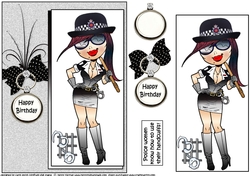 Hot lady cop quick card