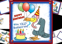 8x8 happy birthday you old buzzard mini kit