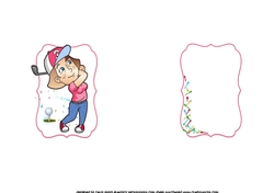 Birthday swing golf ladies insert