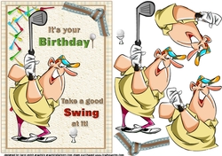 Birthday Golf swing male