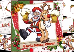 8x8 Santa and Rudolf Christmas cheer mini kit