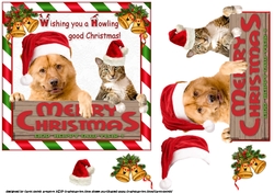 6x6 Howling good Christmas wishes