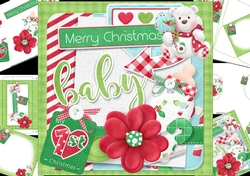 8x8 Babys first Christmas 3 mini kit