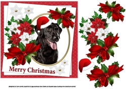 7x7 Black Lab Christmas wishes