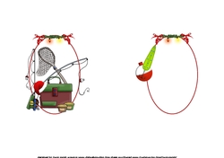 6x6 Christmas fishing insert