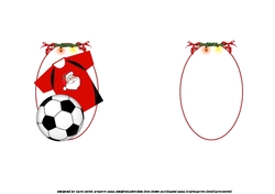 6x6 Christmas football insert