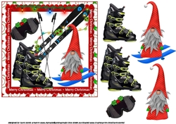 6x6 Christmas skiing