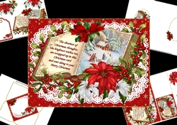 Vintage church open book scene mini kit