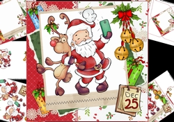 8x8 Santa and Rudolf selfie mini kit