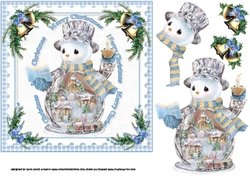 7x7 beautiful Christmas snowman