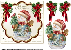 7x7 beautiful Christmas snowman 2