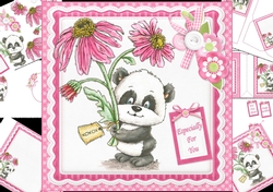 8x8 especially for you cute panda mini kit