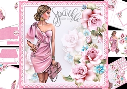 8x8 Sparkle birthday wishes mini kit