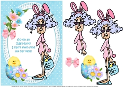 Stella on an egg hunt