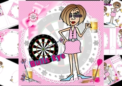 8x8 J.J loves her darts and a pint mini kit