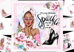 8x8 Sparkle like a star birthday mini kit