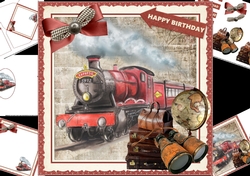 8x8 Vintage train ride mini kit