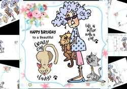 8x8 Stella loves her cats mini kit