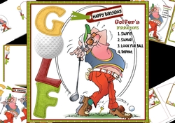 8x8 Instructions for the golfer birthday/fathers day mini kit