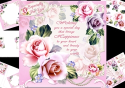 8x8 shabby chic roses with verse mini kit