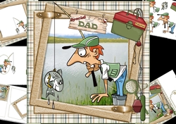 8x8 Gone fishing birthday/fathers day