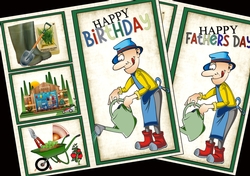 8x8 He loves his gardening birthday/fathers day mini kit