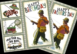 8x8 He loves fishing birthday/fathers day mini kit