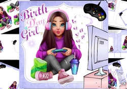 8x8 gamer girl birthday