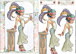 Art deco charm birthday wishes