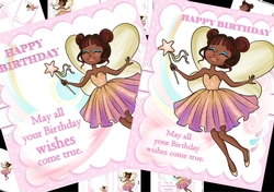 Birthday fairy wishes ethnic 8x8 & A4 mini kit