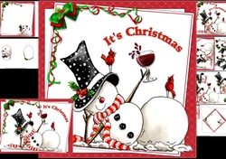Winey friends Christmas 8x8 & A5 mini kit