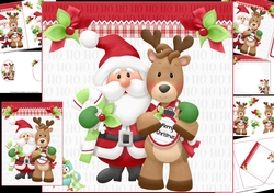 Santa and his helper 8x8 & A5 mini kit