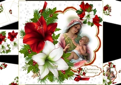 8x8 Floral Nativity mini kit