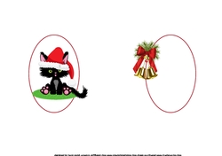 6x6 Furry Christmas wishes cat insert