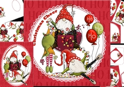 HO HO HO Christmas cheer Gnome 2 8x8 & A5 mini kit