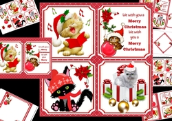 Cats Christmas choir 8x8 & A5 mini kit 