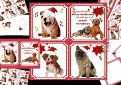 Dogs Christmas choir 8x8 & A5 mini kit 