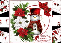 8x8 Special snowman wishes mini kit
