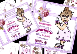 Margaret grumpy old woman 7x7 & A5 mini kit